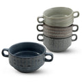 American Atelier Soup Bowls with Handles Set of 4, 16 Oz , Stoneware