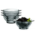 [SET OF 4] 15 oz Gray Borosilicate Glass Bowls, Cereal Bowl Soup Bowl Salad Bowl